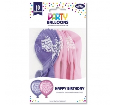 Party Balloons Pink 10 Pack