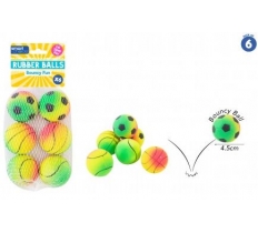 Summer Rainbow Rubber Balls 6 Pack