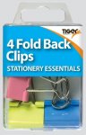 Tiger Essential 4 Fold Back Clips Coloured