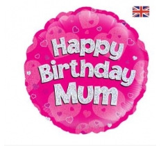 Oaktree 18" Happy Birthday Mum Pink