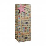 Hip Hip Hooray Kraft Bottle Bag