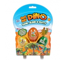 Dinosaur Mix & Stretch Slime/Putty/Sand On Blister