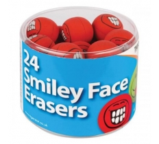 Tiger Smiley Face Novelty Erasers Faces X 24