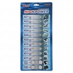 High Power Assorted Button Cell Batteries 24 Pack