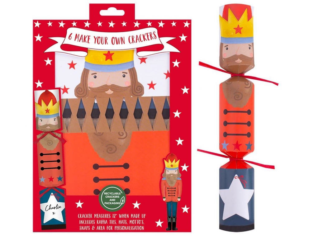 Christmas Make Your Own 12" Nutcracker Crackers 6 Pack - Click Image to Close