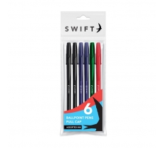 Pull Cap Ballpoint Pens 8 Pack