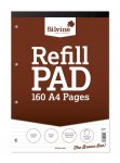 Silvine A4 Refill Pad Perforated Lined 160 Pages