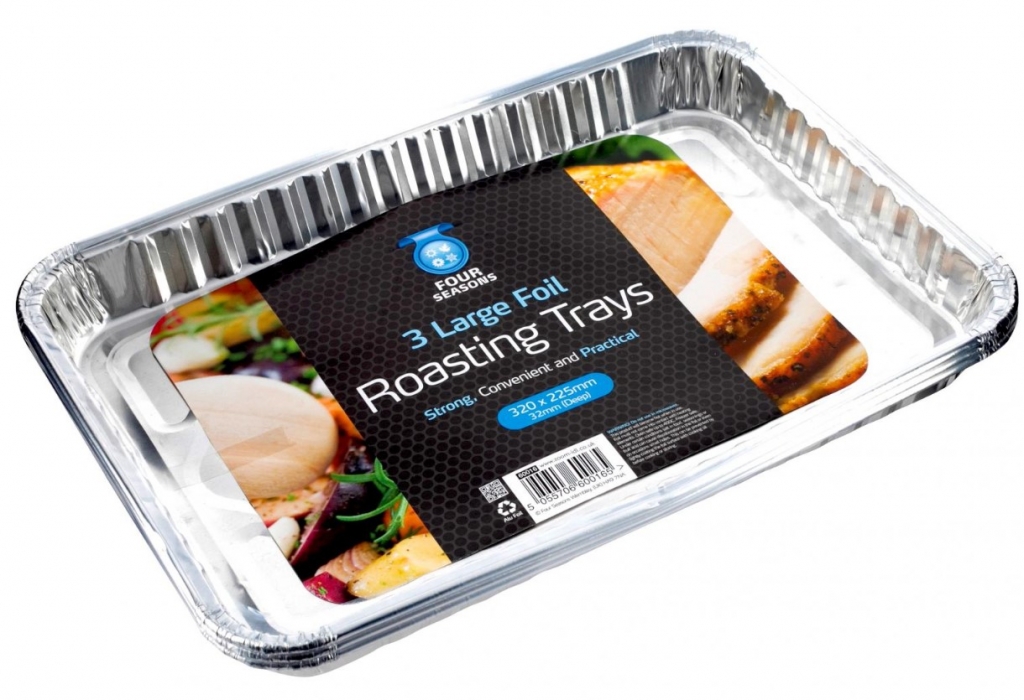 3pk Roasting Tray 32 x 22.5 x 3.2 cm - Click Image to Close
