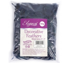 Eleganza Feathers Mixed Sizes 3-5Inch 50G Bag Navy Blue