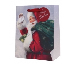 Christmas Gift bag Traditional Santa Medium ( 18 x 23 x10cm)