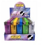 Gsd Led Electronic Refillable Lighter 50 Pack
