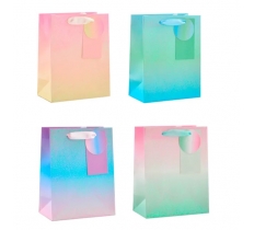 Ombre Iridescent Glitter Large Gift Bag 30x42x12cm