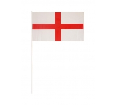 St Georges England Hand Flag With Stick ( 29cm X 17cm )