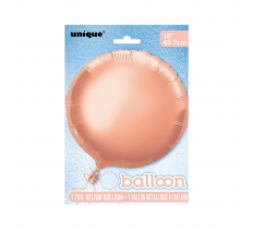 Rose Gold Solid Round Foil Balloon 18"