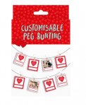 Valentines Day Customisable Peg Bunting 1.5M