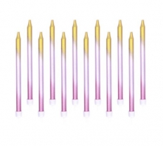 Rose Gold Ombre Tall Candles ( 12 )