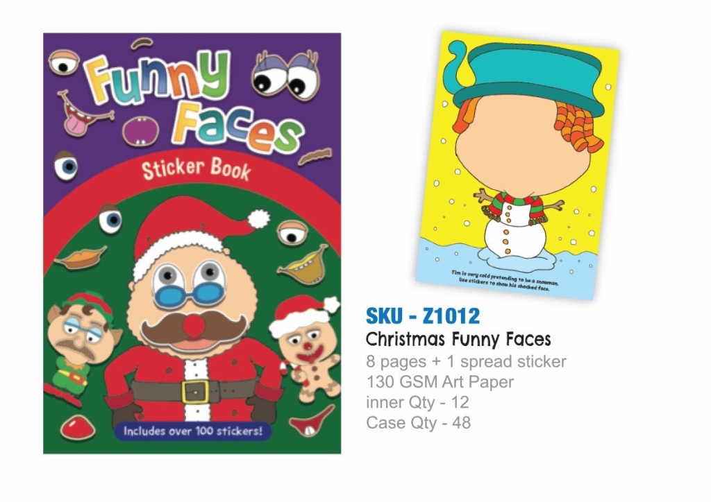 A4 Christmas Funny Faces Book (VAT ZERO) - Click Image to Close