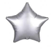 Amscan Silk Lustre Silver Star Standard Foil Balloons