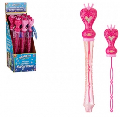 Princess Love Heart Bubble Wand 15"