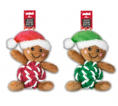 Gingerbread Man Rope Plush Dog Toy