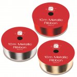 Christmas Metallic Ribbon 10m 3 Colours