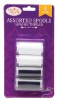 Sewing Thread Black & White 4 Pack