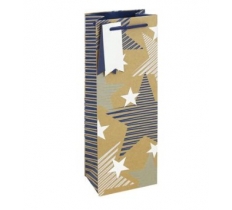 Kraft Blue Stars Bottle Bag