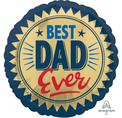 Best Dad Ever Gold Stamp Balloon