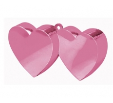 PINK DOUBLE HEART BALLOON WEIGHTS 170G/6OZ