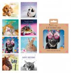 8 Mixed Pet Design Birthday Cards