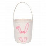 Easter Cotton Bucket With Pink Bunny