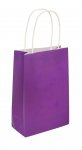 Purple Paper Party Bag With Handles 14cm X 21 cm X 7cm