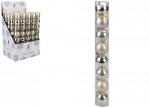 Christmas Set Of 8 Baubles 5cm Champagne