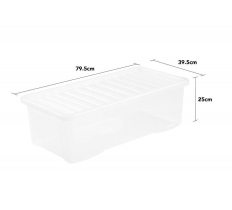 Wham Crystal 62L Underbed Box And Lid