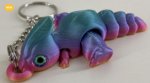 3D Printed Dinosaur Lying Down Keyring Toy