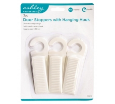 Blackspur Door Stoppers With Hanging Hook 3 Pack