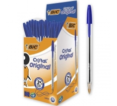 Bic Cristal Original Ballpoint Pen Medium Blue Pack Of 50