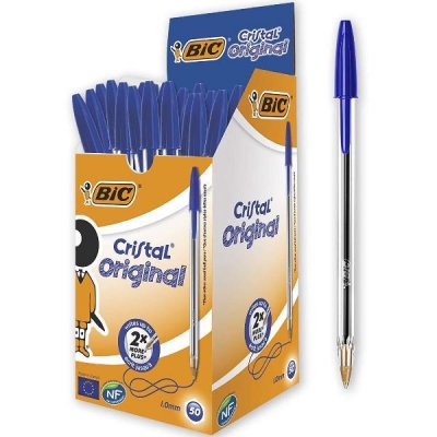 Bic Cristal Original Ballpoint Pen Medium Blue Pack Of 50