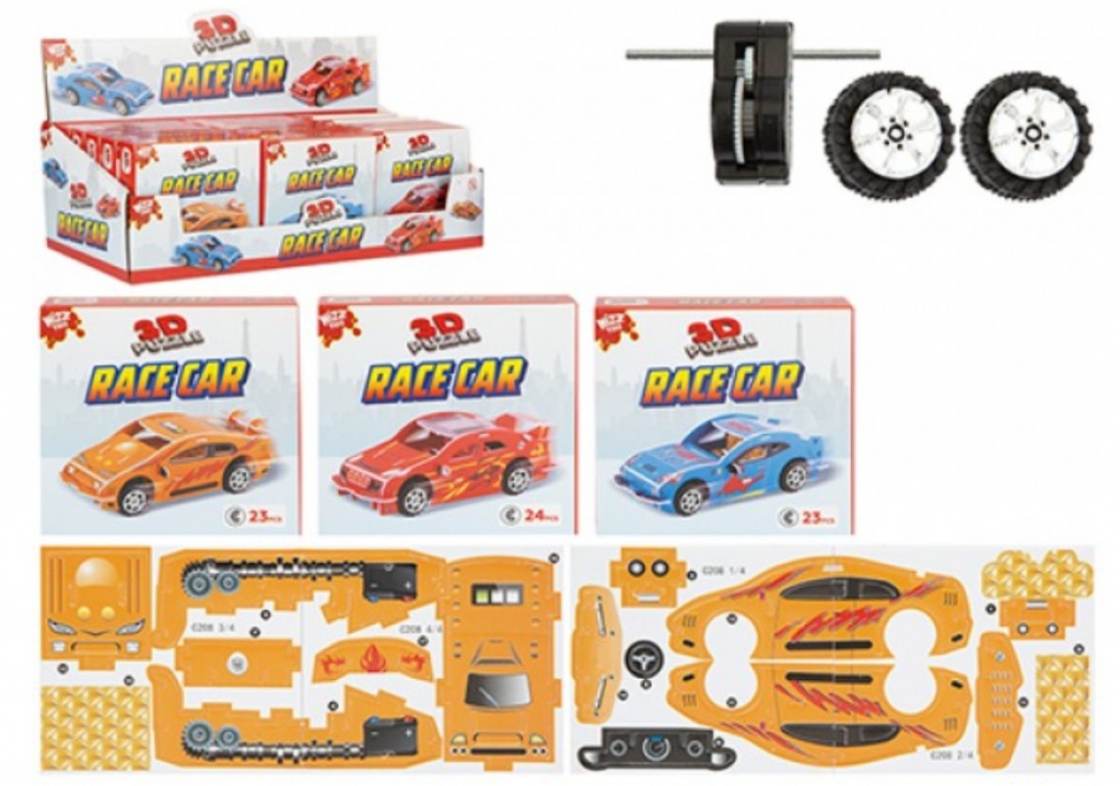 Pop Out 3d Pull Back Race Cars - Click Image to Close