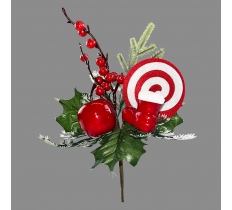 25CM CANDY CANE FRUIT PICK