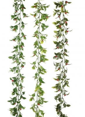 Garland Mini Holly 150cm ( Assorted Design )