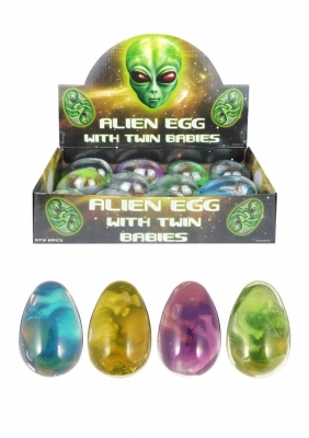 Alien Egg Slime Putty With Baby Twin Aliens 8.5cm X 5.3cm