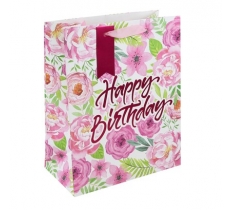 Happy Birthday Floral Large Gift Bag