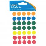 Coloured Ahesive Label Circles 8mm
