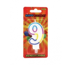 GSD Number 9 Birthday Candle