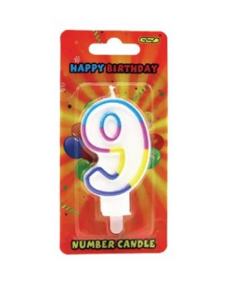 GSD Number 9 Birthday Candle