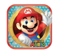 Super Mario Square Paper Plates 23cm