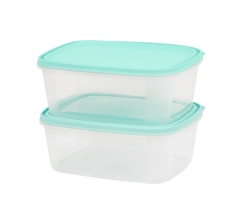 3L Food Box With Lid Clear 2 pack