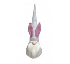 15" Easter Gonk White Hat Pink Ears