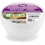 Food Containers & Lids Plastic 650ml 5pc